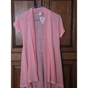 Pretty Young Thing Pink  Cardigan Short Sleeve Shawl Womens L